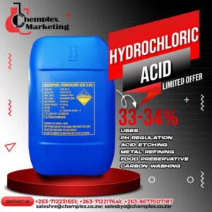 Industrial Hydrochloric Acid (HCL) 33-34 %